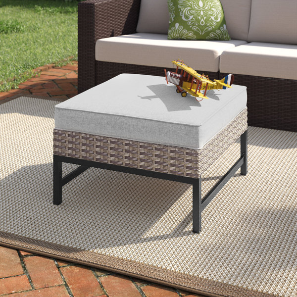 Andover Mills™ Hesse Outdoor Ottoman with Cushion & Reviews Wayfair